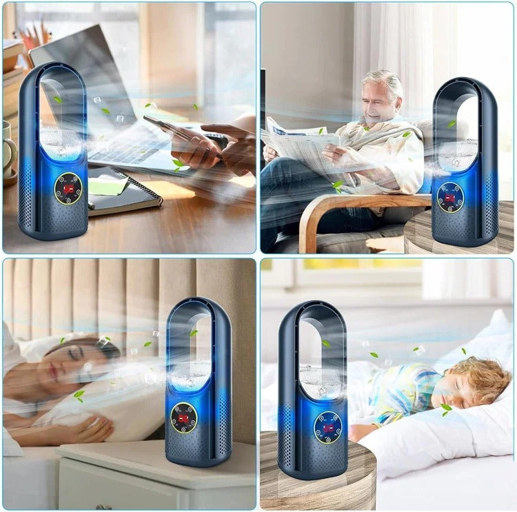Blade-Free Silent Portable Air Conditioner for Home and Office
