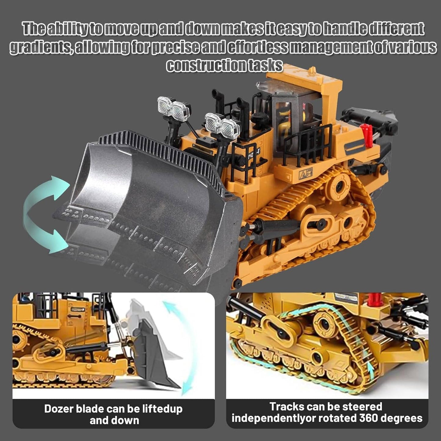 4WD Remote Control Excavator Bulldozer Dump