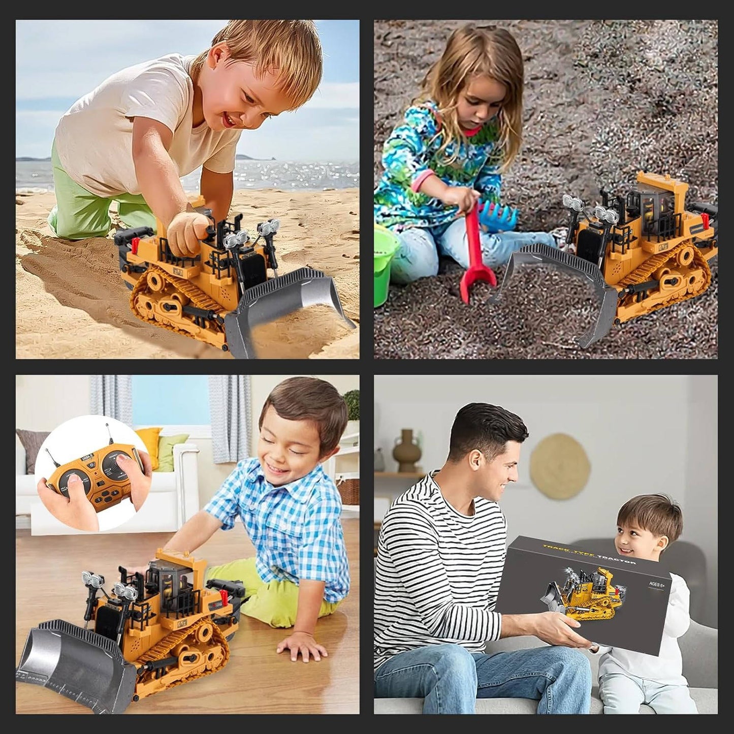 4WD Remote Control Excavator Bulldozer Dump